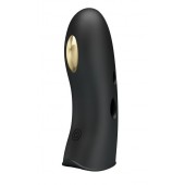 Черная вибронасадка на палец с электростимуляцией Marico - Baile - купить с доставкой в Пензе