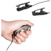 Черные электрические зажимы для сосков Shock Therapy Nipple Clamps - Pipedream - купить с доставкой в Пензе