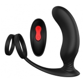 Черный массажер простаты REMOTE P-PLEASER - Dream Toys - в Пензе купить с доставкой