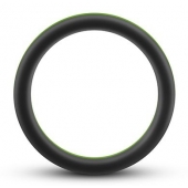 Черно-зеленое эрекционное кольцо Silicone Go Pro Cock Ring - Blush Novelties - в Пензе купить с доставкой