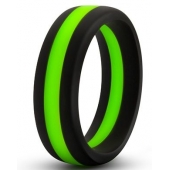 Черно-зеленое эрекционное кольцо Silicone Go Pro Cock Ring - Blush Novelties - в Пензе купить с доставкой