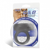 Черное двойное силиконовое кольцо С B GEAR - BlueLine - в Пензе купить с доставкой