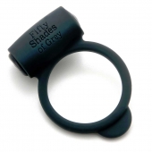 Темно-серое эрекционное кольцо Vibrating Love Ring с вибрацией - Fifty Shades of Grey - в Пензе купить с доставкой