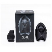 Темно-серый инновационный мужской осциллятор PULSE SOLO LUX с пультом ДУ - Hot Octopuss - в Пензе купить с доставкой