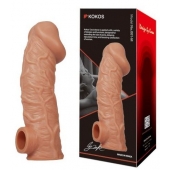 Телесная насадка на фаллос с фиксацией мошонки EXTREME SLEEVE - 15,6 см. - KOKOS - в Пензе купить с доставкой
