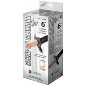 Пояс-трусики с насадкой Glamour Silver - 15,5 см. - LOVETOY (А-Полимер) - купить с доставкой в Пензе