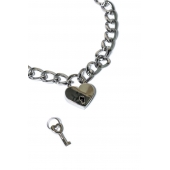 Серебристый ошейник Embrace с ключиком - Lola Games - купить с доставкой в Пензе