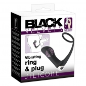 Черное эрекционное кольцо с анальной вибропробкой Vibrating Ring   Plug - Orion - в Пензе купить с доставкой