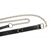 Черный ошейник с поводком Wild - Lola Games - купить с доставкой в Пензе