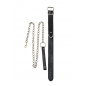 Черный ошейник с поводком Wild - Lola Games - купить с доставкой в Пензе