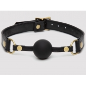 Черный кляп-шар Bound to You Faux Leather Ball Gag - Fifty Shades of Grey - купить с доставкой в Пензе