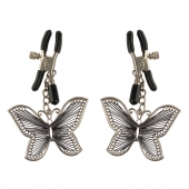 Зажимы на соски с бабочками Butterfly Nipple Clamps - Pipedream - купить с доставкой в Пензе