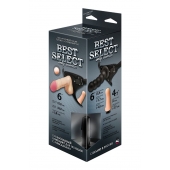 Черный пояс для женщин BEST SELECT с 3 насадками - LOVETOY (А-Полимер) - купить с доставкой в Пензе