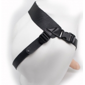 Пустотелый фаллопротез на ремешках с заклепками - 19,5 см. - LOVETOY (А-Полимер) - купить с доставкой в Пензе