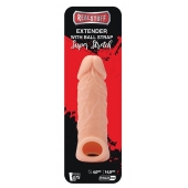 Телесная насадка EXTENDER WITH BALL STRAP 5.5 - 14 см. - Dream Toys - в Пензе купить с доставкой