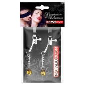 Оригинальные зажимы на соски с желтыми шариками - Notabu - купить с доставкой в Пензе