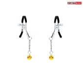 Оригинальные зажимы на соски с желтыми шариками - Notabu - купить с доставкой в Пензе