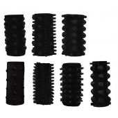 Набор из 7 черных насадок PENIS SLEEVES SET - Dream Toys - в Пензе купить с доставкой