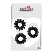 Набор из 3 черных эрекционных колец SET OF 3 COCKRINGS - Dream Toys - в Пензе купить с доставкой