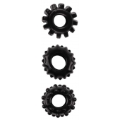 Набор из 3 черных эрекционных колец SET OF 3 COCKRINGS - Dream Toys - в Пензе купить с доставкой