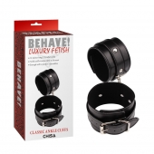 Черные оковы Classic Ankle Cuffs - Chisa - купить с доставкой в Пензе