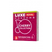 Презервативы с ароматом вишни LUXE Royal Cherry Collection - 3 шт. - Luxe - купить с доставкой в Пензе