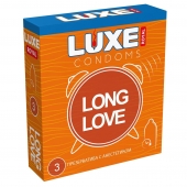 Презервативы с продлевающим эффектом LUXE Royal Long Love - 3 шт. - Luxe - купить с доставкой в Пензе