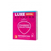 Презервативы с ароматом клубники LUXE Royal Strawberry Collection - 3 шт. - Luxe - купить с доставкой в Пензе