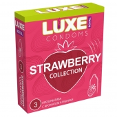 Презервативы с ароматом клубники LUXE Royal Strawberry Collection - 3 шт. - Luxe - купить с доставкой в Пензе