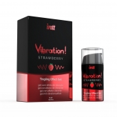 Жидкий интимный гель с эффектом вибрации Vibration! Strawberry - 15 мл. - INTT - купить с доставкой в Пензе
