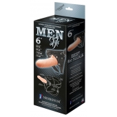 Телесный пустотелый харнесс MEN Style - 17,5 см. - LOVETOY (А-Полимер) - купить с доставкой в Пензе
