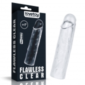 Прозрачная насадка-удлинитель Flawless Clear Penis Sleeve Add 1 - 15,5 см. - Lovetoy - в Пензе купить с доставкой