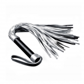 Серебристая плетка Struggle My Flogger с черной ручкой - 45 см. - Lovetoy - купить с доставкой в Пензе