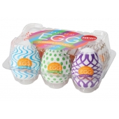 Набор из 6 мастурбаторов Tenga EGG IV с различным рельефом - Tenga - в Пензе купить с доставкой
