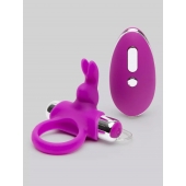 Лиловое виброкольцо с пультом ДУ Remote Control Cock Ring - Happy Rabbit - в Пензе купить с доставкой