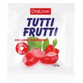Гель-смазка Tutti-frutti со вкусом барбариса - 4 гр. - Биоритм - купить с доставкой в Пензе