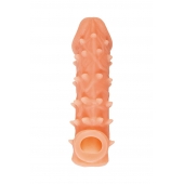 Телесная закрытая насадка с пупырышками Cock Sleeve Size L - 17,6 см. - KOKOS - в Пензе купить с доставкой