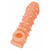 Телесная закрытая насадка с пупырышками Cock Sleeve Size L - 17,6 см. - KOKOS - в Пензе купить с доставкой
