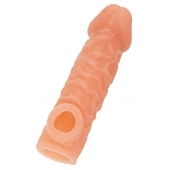 Телесная закрытая насадка с шершавой головкой Cock Sleeve Size M - 15,6 см. - KOKOS - в Пензе купить с доставкой