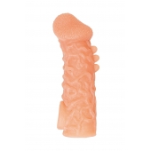 Телесная закрытая насадка с шершавой головкой Cock Sleeve Size L - 17,6 см. - KOKOS - в Пензе купить с доставкой