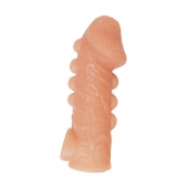 Телесная закрытая насадка с шишечками Cock Sleeve Size M - 15,6 см. - KOKOS - в Пензе купить с доставкой