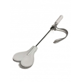 Белый кожаный мини-стек - 36 см. - БДСМ Арсенал - купить с доставкой в Пензе