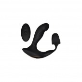 Черный вибромассажер простаты с эрекционным кольцом Strapped   Tapped - Zero Tolerance - в Пензе купить с доставкой