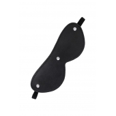 Черная кожаная маска Anonymo с мягким подкладом - ToyFa - купить с доставкой в Пензе