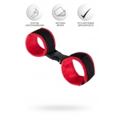 Красно-черные велюровые оковы Anonymo - ToyFa - купить с доставкой в Пензе