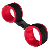 Красно-черные велюровые оковы Anonymo - ToyFa - купить с доставкой в Пензе