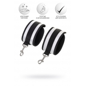 Серебристо-черные наручники Anonymo - ToyFa - купить с доставкой в Пензе