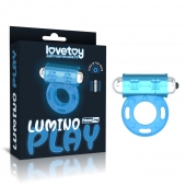 Голубое, светящееся в темноте эрекционное виброкольцо Lumino Play Vibrating Penis Ring - Lovetoy - в Пензе купить с доставкой