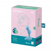 Голубой анальный вибростимулятор Deep Driver - 11,2 см. - Satisfyer - в Пензе купить с доставкой