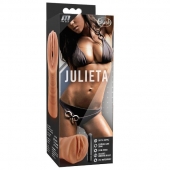 Мастурбатор-вагина цвета карамели Julieta с вибрацией - Blush Novelties - в Пензе купить с доставкой